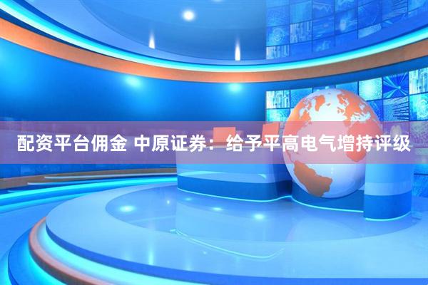 配资平台佣金 中原证券：给予平高电气增持评级